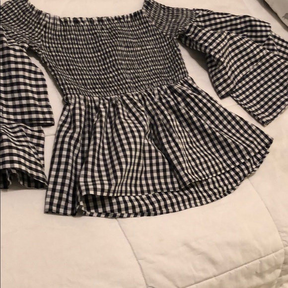 BP Off the Shoulder Gingham Print - Picture 4 of 4